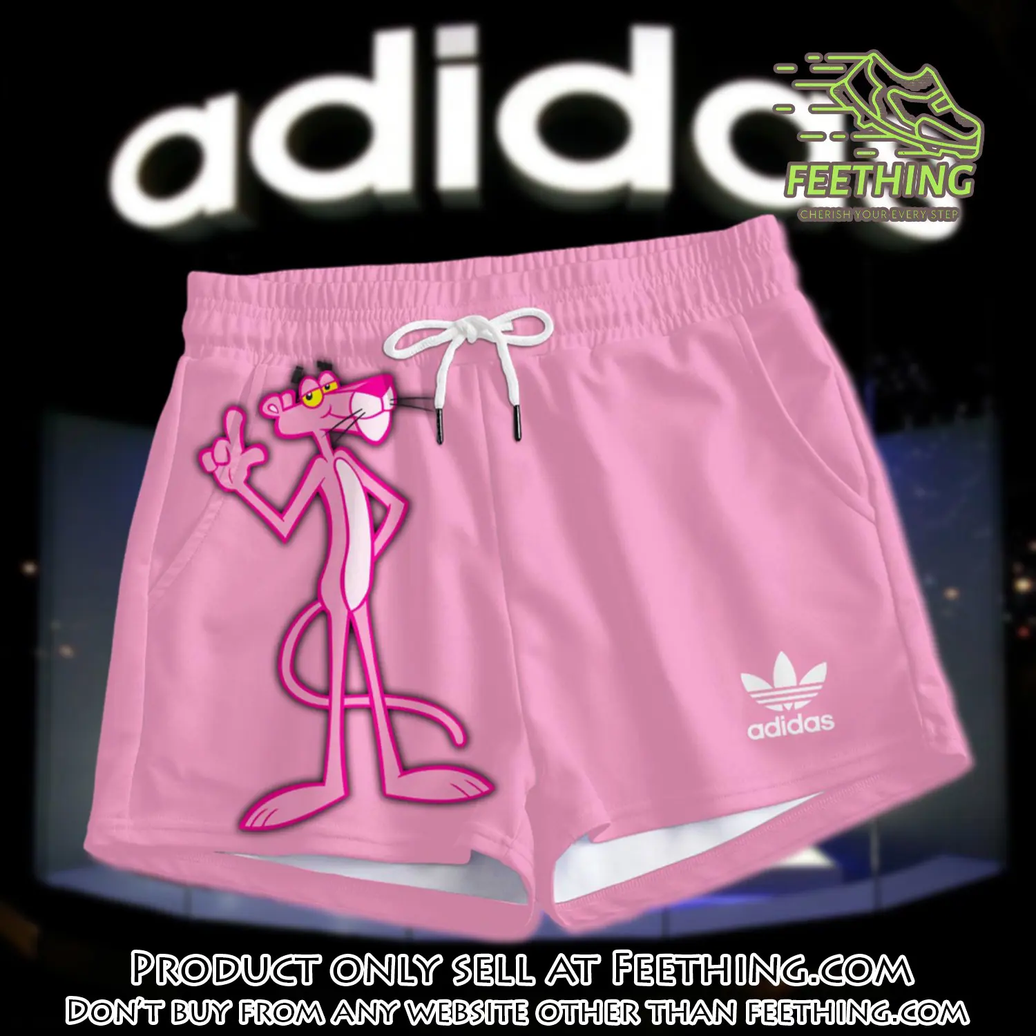 Premium pink panther in adidas women shorts lady beach shorts wms1070 ft5934827